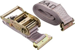 Lift-All - 16' Long x 2" Wide, 1,000 Lb Basket Capacity, 3,000 Lb Vertical Capacity, Polyester Web Sling - Gray - USA Tool & Supply