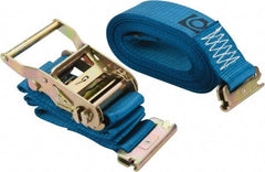 Lift-All - 20' Long x 2" Wide, 1,000 Lb Basket Capacity, 3,000 Lb Vertical Capacity, Polyester Web Sling - Blue - USA Tool & Supply