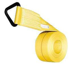 Lift-All - 27' Long x 4" Wide, 5,000 Lb Vertical Capacity, Polyester Web Sling - Yellow - USA Tool & Supply