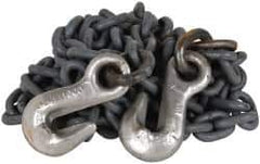 Lift-All - 10' Long x 1-29/32" Wide, 4,300 Lb Basket Capacity, Alloy Steel Web Sling - 4,300 Lb Choker Capacity, SGG Chain Sling, 9/32" Diam Chain, Natural, Single Style - USA Tool & Supply