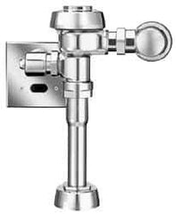 Sloan Valve Co. - 1-1/4" Spud Coupling, 3/4" Pipe, Urinal Automatic Flush Valve - Handle Opening, 1 Gal per Flush, Metal Cover, Powered by Electrical Line with 24 Volt Step Down Transformer - USA Tool & Supply