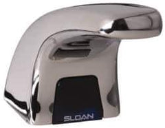 Sloan Valve Co. - Chrome Single Hole Pedestal Electronic & Sensor Faucet without Mixer - Powered by 6 VAC, Standard Spout - USA Tool & Supply