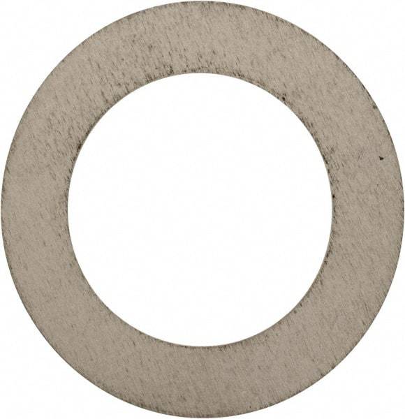Made in USA - 0.024" Thick, 7/8" Inside x 1-3/8" OD, Round Shim - 3/4" Screw, Uncoated 302/304 Stainless Steel - USA Tool & Supply