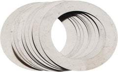 Made in USA - 0.006" Thick, 1-1/8" Inside x 1-5/8" OD, Round Shim - Uncoated 302/304 Stainless Steel - USA Tool & Supply