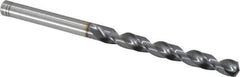 OSG - 5.69976mm 120° Vanadium High Speed Steel Jobber Drill - TiCN Finish, Right Hand Cut, Spiral Flute, Straight Shank, 93mm OAL, Standard Point - USA Tool & Supply