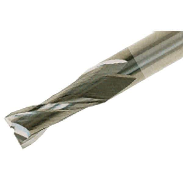 Iscar - 1/4", 1/2" LOC, 1/4" Shank Diam, 2-1/2" OAL, 2 Flute, Solid Carbide Square End Mill - Single End, TiAlN Finish, Spiral Flute, 30° Helix, Centercutting, Right Hand Cut, Right Hand Flute - USA Tool & Supply