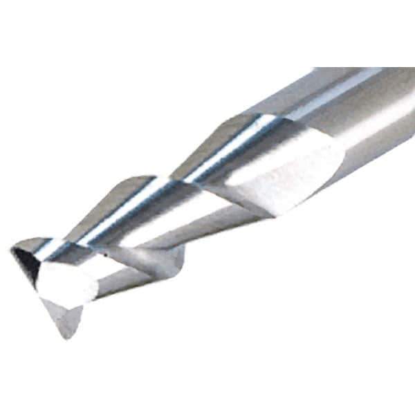 Iscar - 3/4", 1-1/4" LOC, 3/4" Shank Diam, 4" OAL, 2 Flute, Solid Carbide Square End Mill - Single End, Uncoated, Spiral Flute, 55° Helix, Right Hand Cut, Right Hand Flute - USA Tool & Supply