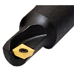 Iscar - 10mm Cut Diam, 5.8mm Max Depth of Cut, 10mm Shank Diam, 80mm OAL, Indexable Square Shoulder End Mill - Cylindrical Shank, 90° Lead Angle, Series Heliquad - USA Tool & Supply