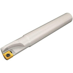 Iscar - 20mm Cut Diam, 22mm Max Depth of Cut, 20mm Shank Diam, 120mm OAL, Indexable Square Shoulder End Mill - Cylindrical Shank, 90° Lead Angle, Through Coolant, Series Heliquad - USA Tool & Supply