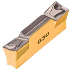 Iscar - 3003HFPL Grade IC830, 3mm Cutting Width Carbide Grooving Insert - 1.5mm Max Depth of Cut, Left Hand, 0.3mm Corner Radius, TiAlN Finish - USA Tool & Supply