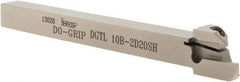Iscar - External Thread, 0.3937" Max Depth of Cut, 1.9mm Min Groove Width, 120mm OAL, Left Hand Indexable Grooving Cutoff Toolholder - 10mm Shank Height x 10mm Shank Width, DG.. Insert Style, DGT Toolholder Style, Series Do-Grip - USA Tool & Supply