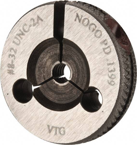 Vermont Gage - 8-32 No Go Single Ring Thread Gage - Class 2A, Tool Steel - USA Tool & Supply