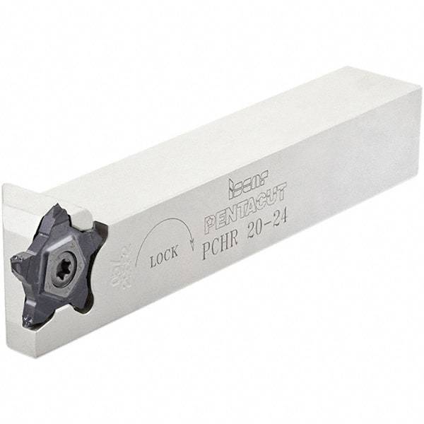 Iscar - External Thread, 0.4724" Max Depth of Cut, 1.4mm Min Groove Width, 120mm OAL, Right Hand Indexable Grooving Cutoff Toolholder - 12mm Shank Height x 12mm Shank Width, DG.. Insert Style, DGT Toolholder Style, Series Do-Grip - USA Tool & Supply