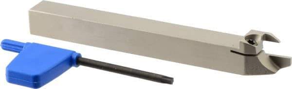 Iscar - External Thread, 0.4724" Max Depth of Cut, 1.9mm Min Groove Width, 120mm OAL, Right Hand Indexable Grooving Cutoff Toolholder - 12mm Shank Height x 12mm Shank Width, DG.. Insert Style, DGT Toolholder Style, Series Do-Grip - USA Tool & Supply
