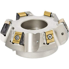 Iscar - 6.74" Cut Diam, 2" Arbor Hole, 3/4" Max Depth of Cut, 65° Indexable Chamfer & Angle Face Mill - 7 Inserts, T465 LN.T 2212ZN.. Insert, Right Hand Cut, Series Helitang - USA Tool & Supply