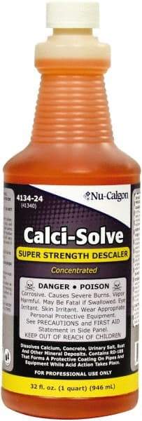 Nu-Calgon - 1 Qt Liquid Hydrochloric Acid Drain Cleaner - Acidic Scent - USA Tool & Supply