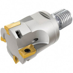 Iscar - 25mm Cut Diam, 10mm Max Depth of Cut, Indexable Square Shoulder End Mill - M12 Modular Connection, 90° Lead Angle, Through Coolant, Series FlexFit, Heli2000 - USA Tool & Supply