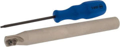 Iscar - 1/2" Cut Diam, 0.394" Max Depth of Cut, 5/8" Shank Diam, 6" OAL, Indexable Square Shoulder End Mill - Cylindrical Shank, 90° Lead Angle, Series Heli2000 - USA Tool & Supply