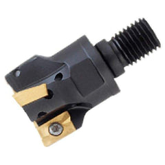 Iscar - 1-1/4" Cut Diam, 0.56" Max Depth of Cut, Indexable Square Shoulder End Mill - M16 Modular Connection, 90° Lead Angle, Through Coolant, Series FlexFit, Heli2000 - USA Tool & Supply
