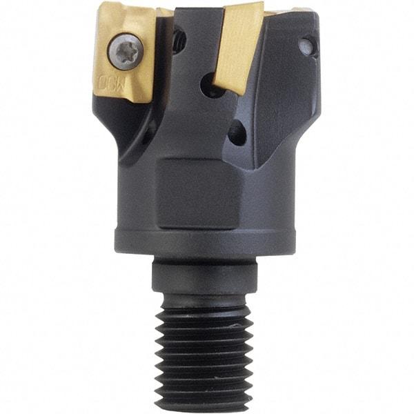 Iscar - 32mm Cut Diam, 14.3mm Max Depth of Cut, Indexable Square Shoulder End Mill - M16 Modular Connection, 90° Lead Angle, Through Coolant, Series FlexFit, Heli2000 - USA Tool & Supply