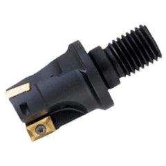 Iscar - 3/4" Cut Diam, 0.394" Max Depth of Cut, Indexable Square Shoulder End Mill - M10 Modular Connection, 90° Lead Angle, Through Coolant, Series FlexFit, Heli2000 - USA Tool & Supply