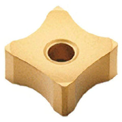 Kyocera - CNGA431 Grade KBN25M CBN Turning Insert - Megacoat Finish, 80° Diamond, 1/2" Inscr Circle, 3/16" Thick, 1/64" Corner Radius - USA Tool & Supply