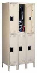Tennsco - 2 Door, 2 Tier, Locker - USA Tool & Supply