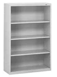 Tennsco - 4 Shelf, 52" High x 34-1/2" Wide Bookcase - 13-1/2" Deep, Steel, Putty - USA Tool & Supply