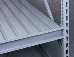 Tennsco - 60" Wide, 9/16" High, Open Shelving Corrugated Steel Decking - Steel, 36" Deep, Use with Tennsco Bulk Storage Rack - USA Tool & Supply