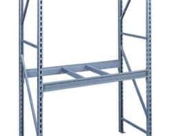 Tennsco - 10,000 Lb Capacity Bulk Storage Welded Rack End - 1-3/4" Wide x 96" High x 36" Deep x 1-3/4" Thick, Medium Gray - USA Tool & Supply