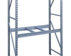 Tennsco - 10,000 Lb Capacity Bulk Storage Welded Rack End - 1-3/4" Wide x 120" High x 48" Deep x 1-3/4" Thick, Medium Gray - USA Tool & Supply