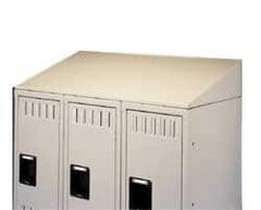 Tennsco - 45" Wide18" Deep, Locker Slope Top - USA Tool & Supply