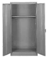 Tennsco - 1 Shelf Wardrobe Storage Cabinet - Steel, 36" Wide x 18" Deep x 72" High, Putty - USA Tool & Supply