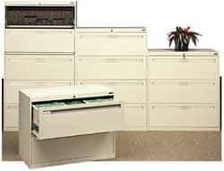 Tennsco - 1-7/16 Inch Wide x 15-3/4 Inch Deep x 7/8 Inch High, Lateral File Cabinet - Steel, Black - USA Tool & Supply