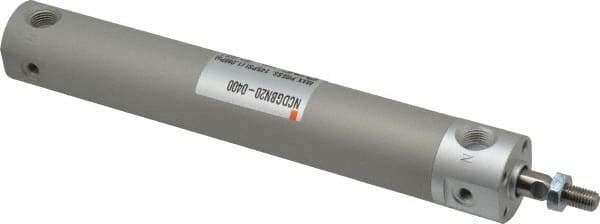 SMC PNEUMATICS - 3/4" Bore Double Acting Air Cylinder - 1/8 Port, 1/4-28 Rod Thread, 140 Max psi, 40 to 140°F - USA Tool & Supply