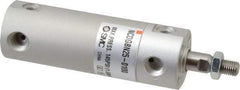 SMC PNEUMATICS - 1" Bore Double Acting Air Cylinder - 1/8 Port, 5/16-24 Rod Thread, 140 Max psi, 40 to 140°F - USA Tool & Supply