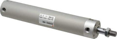 SMC PNEUMATICS - 1-1/4" Bore Double Acting Air Cylinder - 1/8 Port, 7/16-20 Rod Thread, 140 Max psi, 40 to 140°F - USA Tool & Supply