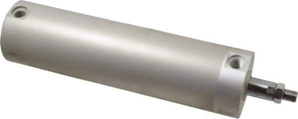 SMC PNEUMATICS - 2-1/2" Bore Double Acting Air Cylinder - 1/4 Port, 1/2-20 Rod Thread, 140 Max psi, 40 to 140°F - USA Tool & Supply