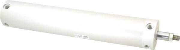 SMC PNEUMATICS - 2-1/2" Bore Double Acting Air Cylinder - 1/4 Port, 1/2-20 Rod Thread, 140 Max psi, 40 to 140°F - USA Tool & Supply