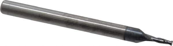 SGS - 3/64", 7/64" LOC, 1/8" Shank Diam, 1-1/2" OAL, 2 Flute, Solid Carbide Square End Mill - Single End, AlTiN Finish, Spiral Flute, 30° Helix, Centercutting, Right Hand Cut, Right Hand Flute, Series 3 - USA Tool & Supply