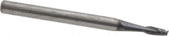 SGS - 5/64", 3/16" LOC, 1/8" Shank Diam, 1-1/2" OAL, 2 Flute, Solid Carbide Square End Mill - Single End, AlTiN Finish, Spiral Flute, 30° Helix, Centercutting, Right Hand Cut, Right Hand Flute, Series 3 - USA Tool & Supply