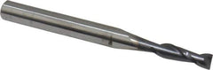 SGS - 9/64", 1/2" LOC, 3/16" Shank Diam, 2" OAL, 2 Flute, Solid Carbide Square End Mill - Single End, AlTiN Finish, Spiral Flute, 30° Helix, Centercutting, Right Hand Cut, Right Hand Flute, Series 3 - USA Tool & Supply