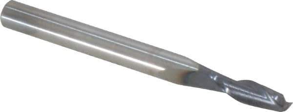 SGS - 5/32", 1/2" LOC, 3/16" Shank Diam, 2" OAL, 2 Flute, Solid Carbide Square End Mill - Single End, AlTiN Finish, Spiral Flute, 30° Helix, Centercutting, Right Hand Cut, Right Hand Flute, Series 3 - USA Tool & Supply
