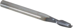 SGS - 5/32", 1/2" LOC, 3/16" Shank Diam, 2" OAL, 2 Flute, Solid Carbide Square End Mill - Single End, AlTiN Finish, Spiral Flute, 30° Helix, Centercutting, Right Hand Cut, Right Hand Flute, Series 3 - USA Tool & Supply