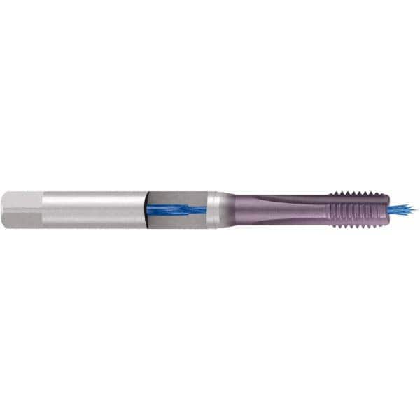 Emuge - M4x0.70 Metric 6H 0 Flute TiCN Finish Cobalt Machine Tap - USA Tool & Supply