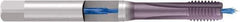 Emuge - 3/8-16 UNC 2BX 3 Flute TiCN Finish Cobalt Straight Flute Machine Tap - Modified Bottoming, Right Hand Thread, 3.937" OAL, 0.866" Thread Length, Oversize, Through Coolant - Exact Industrial Supply