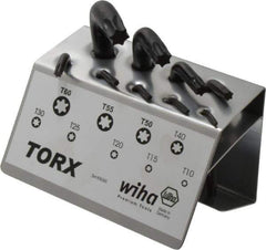 Wiha - 9 Piece T10 to T60 L-Key Short Arm Torx Key Set - T10, T15, T20, T25, T30, T40, T50, T55, T60 Torx Size - USA Tool & Supply