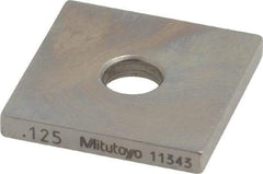 Mitutoyo - 0.125" Square Steel Gage Block - Accuracy Grade 0, Includes Certificate of Inspection - USA Tool & Supply