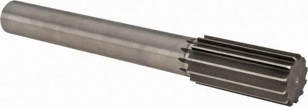 Made in USA - 1-7/8" High Speed Steel 12 Flute Chucking Reamer - Straight Flute, 1-1/2" Straight Shank, 4" Flute Length, 14" OAL - USA Tool & Supply