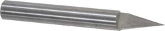 Onsrud - 30° Incl Angle, 1/4" Shank Diam, 2" OAL, 0.005" Cut Diam, Conical Engraving Cutter - 1/2" LOC, 0.005" Tip Diam, 1 Flute, Right Hand Cut, Solid Carbide, Uncoated - USA Tool & Supply